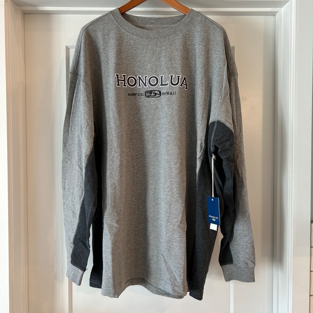 NWT Men's Honolua Surf Co Long Sleeved T  Gray/Blue Size XXL